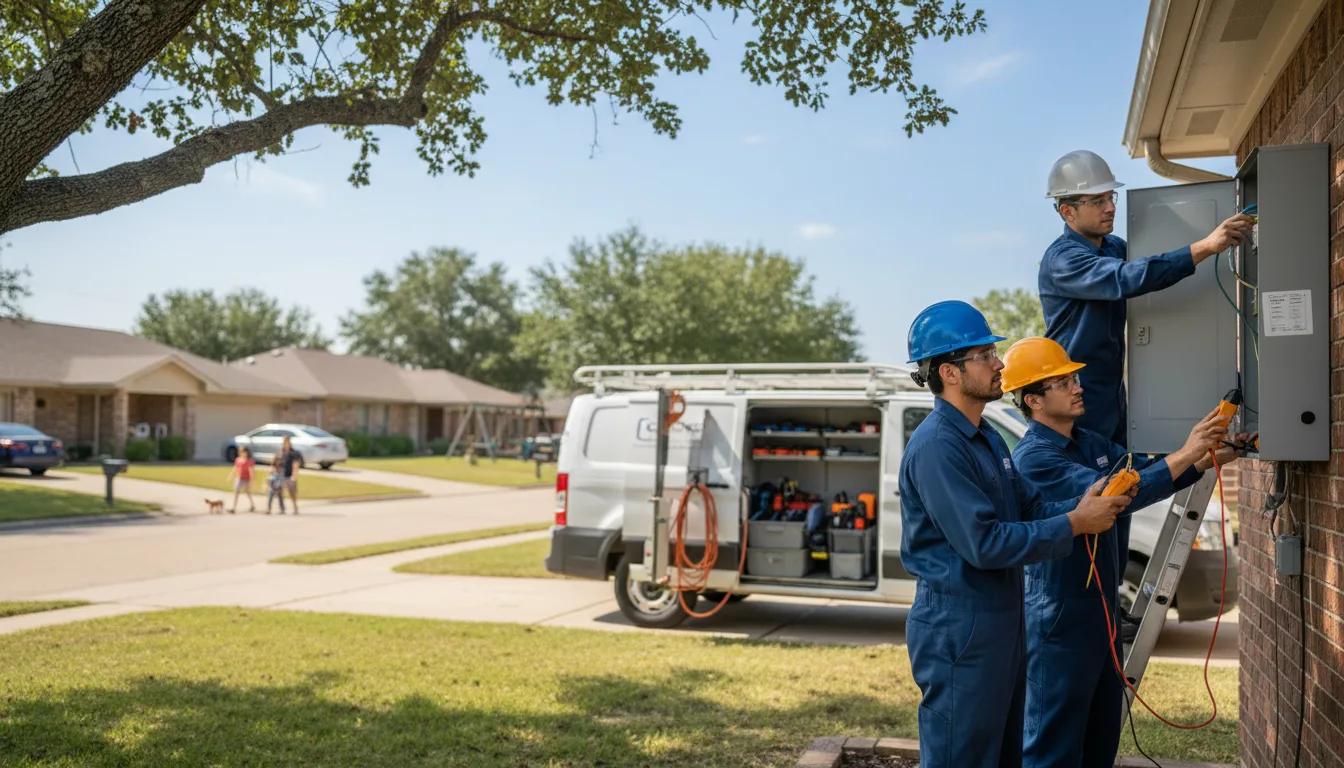 Certified electrician providing emergency electrical services in Bartlett, TX